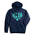 Statement Fleece Hoodie -  Love The Run [Adult Small/Navy] - SS