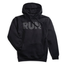 Statement Fleece Hoodie -  Run Lines [Adult Large/Black] - SS