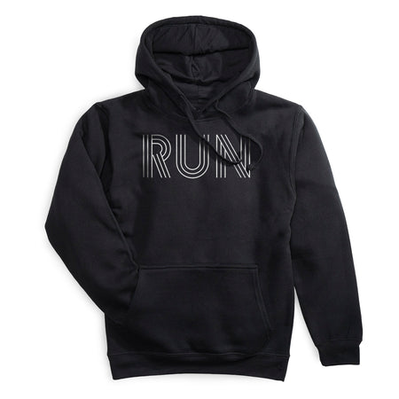 Statement Fleece Hoodie -  Run Lines [Adult Large/Black] - SS