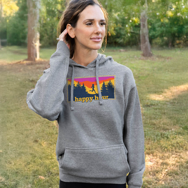 Statement Fleece Hoodie -  Happy Hour