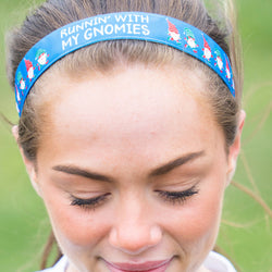 GFAR Athletic Juliband Non-Slip Headband - Running with My Gnomies - Christmas