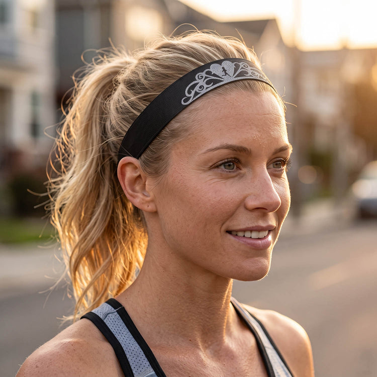 Athletic Juliband Non-Slip Headband - Tiara Silver