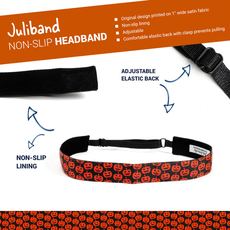 GFAR Athletic Juliband Non-Slip Headband - Jack o' Lanterns