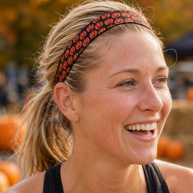 GFAR Athletic Juliband Non-Slip Headband - Jack o' Lanterns