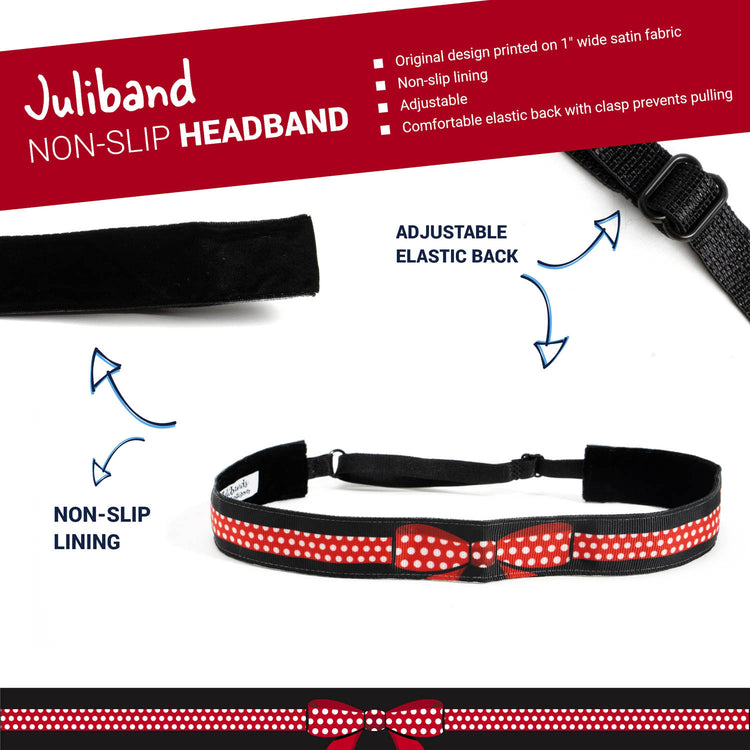 Athletic Juliband Non-Slip Headband - Polka Dots & Bows