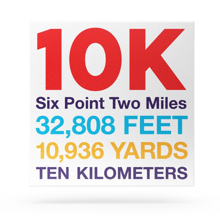 GFAR Running Canvas Wall Art - Math Miles 10K