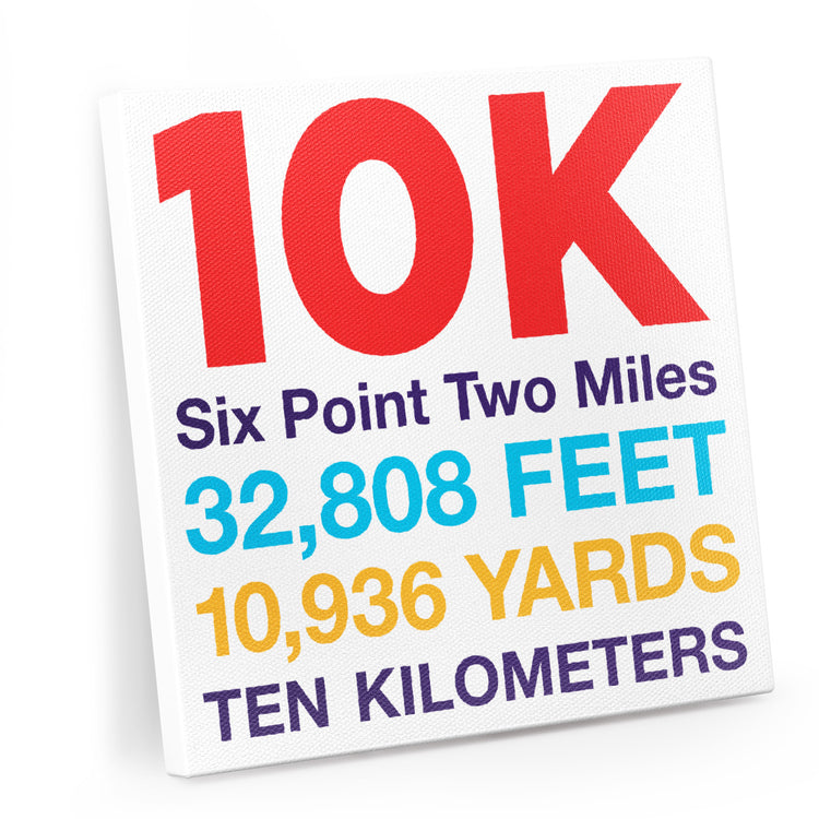 GFAR Running Canvas Wall Art - Math Miles 10K