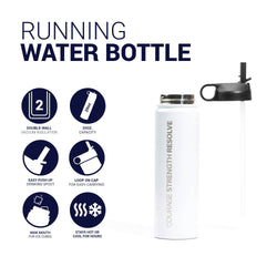 RunTechnology® Water Bottle - Courage Strength Resolve