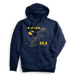 Statement Fleece Hoodie - Boston Route [Adult Large/Navy] - SS