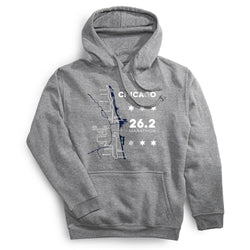 Statement Fleece Hoodie - Chicago Route [Adult Small/Gray] - SS