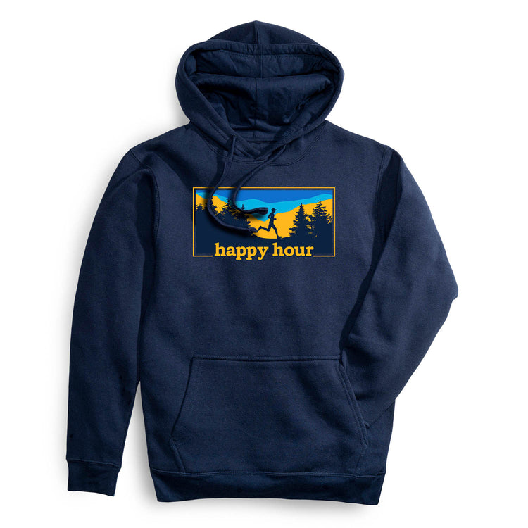 Statement Fleece Hoodie - Happy Hour Runner [Adult Large/Navy] - SS