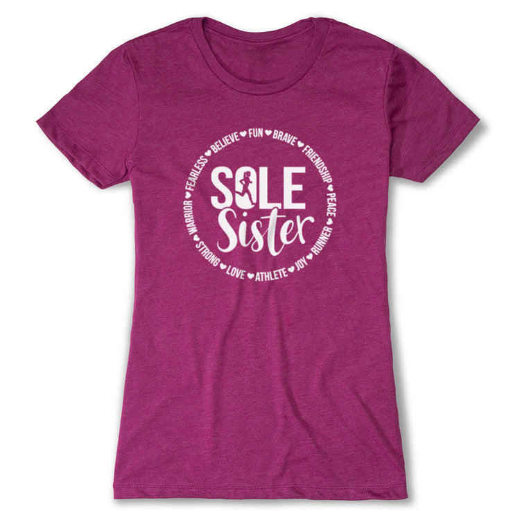Women's Everyday Runners Tee - Sole Sister [Adult Medium/Lush Berry] - SS