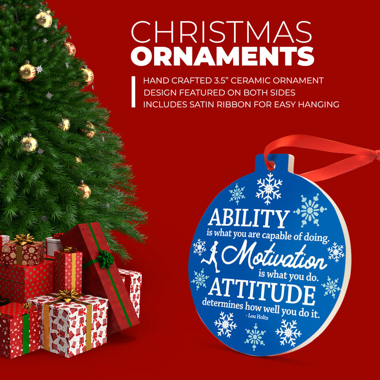GFAR Running Round Ceramic Ornament - Ability, Motivation, Attitude