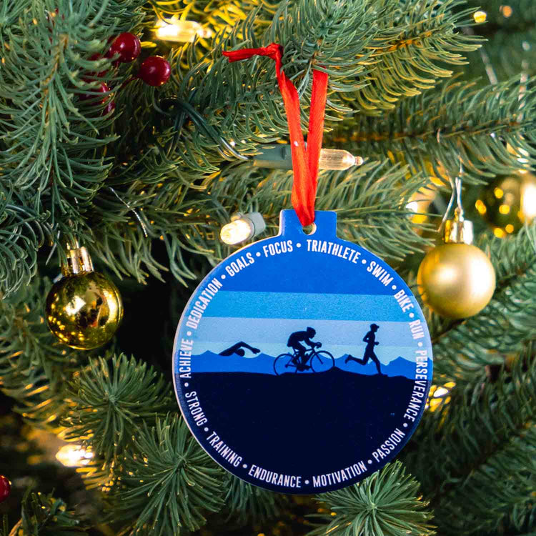 Triathlon Round Ceramic Ornament - Triathlete