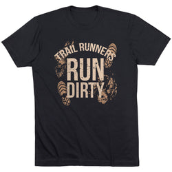 Running Short Sleeve T-Shirt - Run Dirty [Adult Medium/Black] - SS