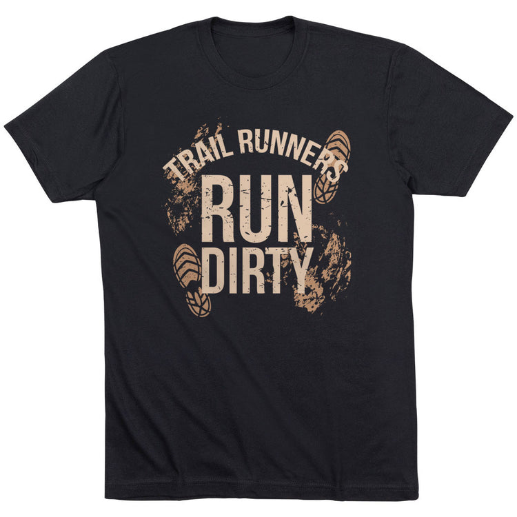 Running Short Sleeve T-Shirt - Run Dirty [Adult Medium/Black] - SS