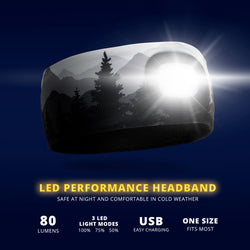 Running LED Lighted Performance Headband - Mountain Call