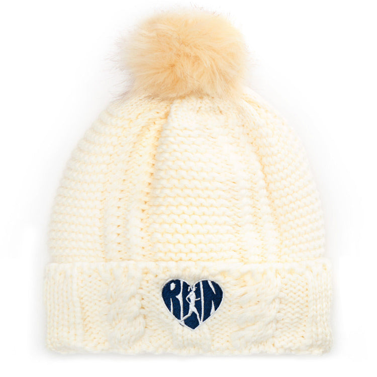 GFAR Running Embroidered Pom Pom Knit Hat - Love the Run