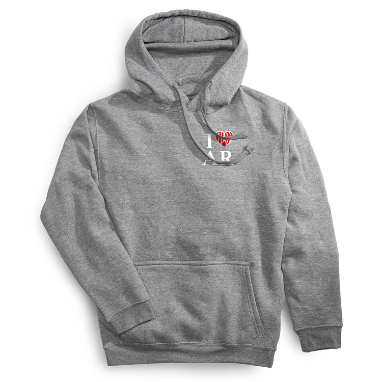 Statement Fleece Hoodie - I Run Arkansas [Gray/Adult Medium] - SS