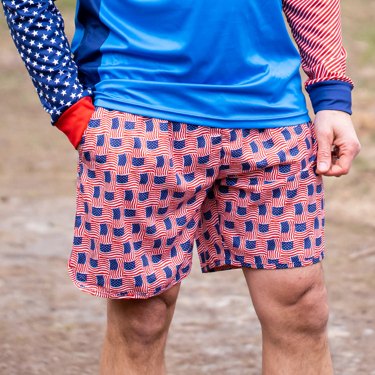 GFAR TrueRun Men's Running Shorts - USA Patriotic