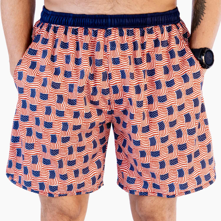 GFAR TrueRun Men's Running Shorts - USA Patriotic