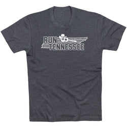 Running Short Sleeve T-Shirt - Run Tennessee [Adult Small/Charcoal] - SS