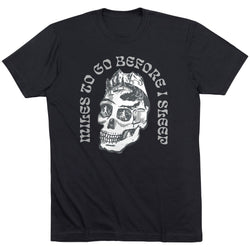 Running Short Sleeve T-Shirt - Miles To Go Before I Sleep - Skull [Adult Small/Black] - SS