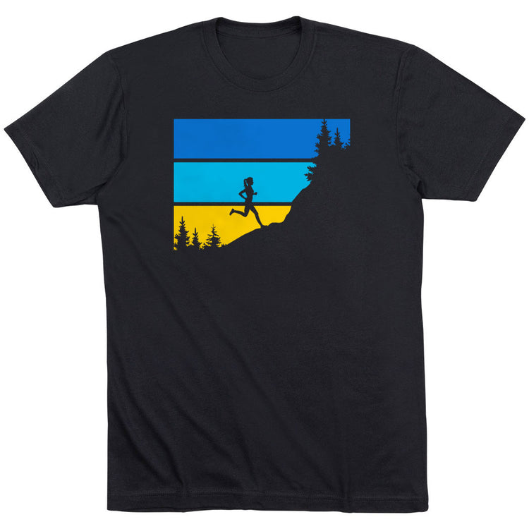 Running Short Sleeve T-Shirt - Altitude  [Adult Medium/Black] - SS