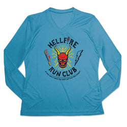 Women's Long Sleeve Tech Tee - Hellfire Run Club [Carolina/Adult Small] - SS