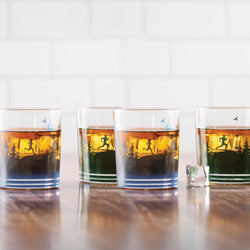 Running Rocks Glass - Happy Hour (Set of 4)