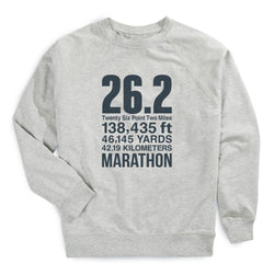 Running Raglan Crew Neck Pullover - 26.2 Math Miles