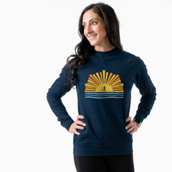 Running Raglan Crew Neck Pullover - Here Comes The Sun