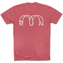 Running Short Sleeve T-Shirt - Glitter Run [Adult X-Small/Mauve] - SS