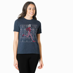 Running Short Sleeve T-Shirt - Heart Sweater Run
