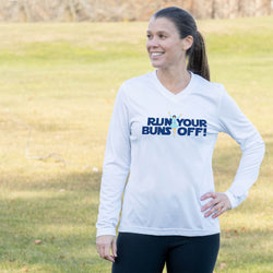 Women's Long Sleeve Tech Tee - Run Your Buns Off
