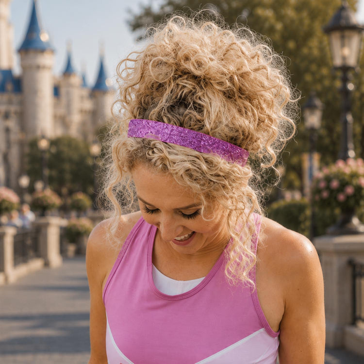 Running Juliband Non-Slip Deluxe Headband - Pink Glitter
