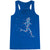 Flowy Racerback Tank Top - Patriotic Runner Girl [Adult XXX-Large/Blue] - SS