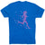 Running Short Sleeve T-Shirt - Summer Runner Girl [Adult Large/Royal] - SS