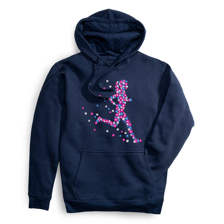 Statement Fleece Hoodie - Summer Runner Girl [Adult Large/Navy] - SS