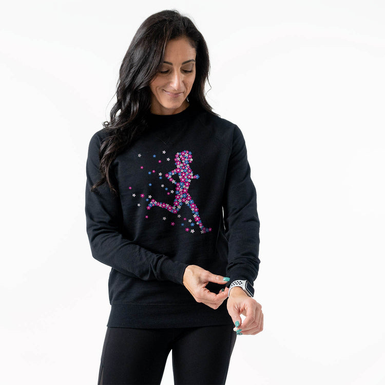 Running Raglan Crew Neck Pullover - Summer Runner Girl