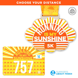 Virtual Race - Running Is My Sunshine Custom Distance
