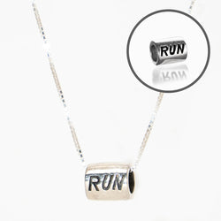 Sterling Silver Bead Necklace - Run