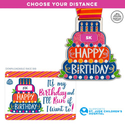 Virtual Race - Happy Birthday Challenge Custom Distance