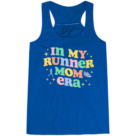 Flowy Racerback Tank Top - In My Runner Mom Era [Adult Small/Blue] - SS