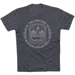 Running Short Sleeve T-Shirt - The Tortured Runners Department [Adult Medium/Charcoal] - SS