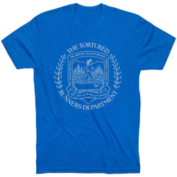 Running Short Sleeve T-Shirt - The Tortured Runners Department [Adult Large/Royal] - SS
