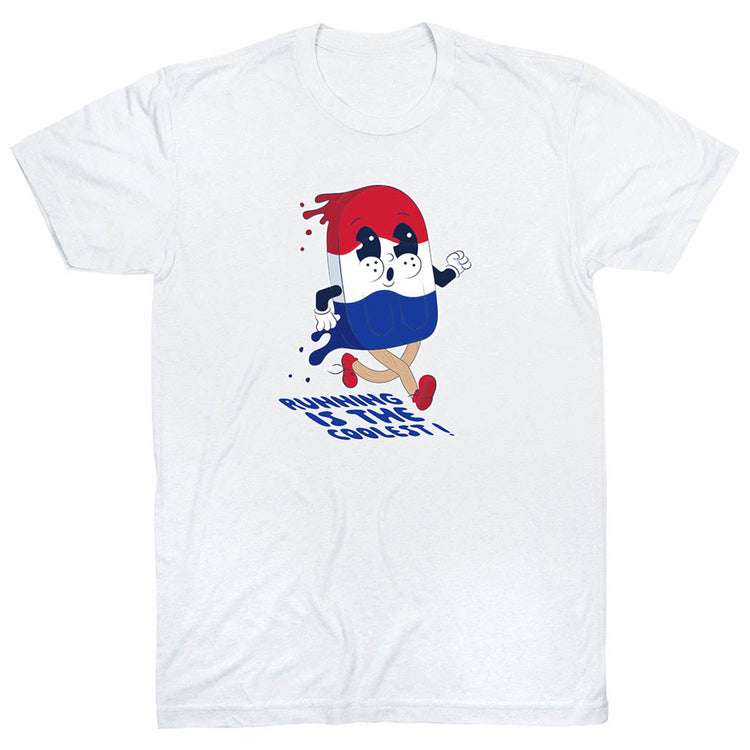Running Short Sleeve T-Shirt - Running Is The Coolest [Adult Large/White] - SS