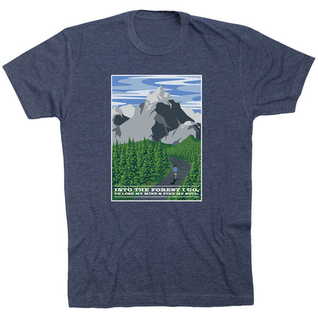Running Short Sleeve T-Shirt - Into the Forest [Adult Medium/Navy] - SS