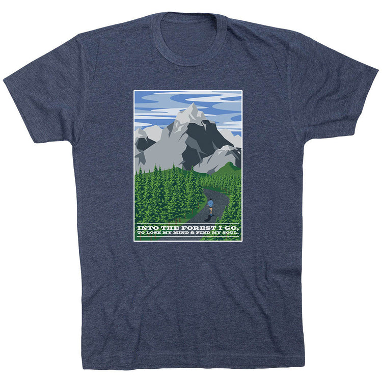 Running Short Sleeve T-Shirt - Into the Forest [Adult Medium/Navy] - SS