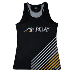 blank tank top with relay recruiting logo